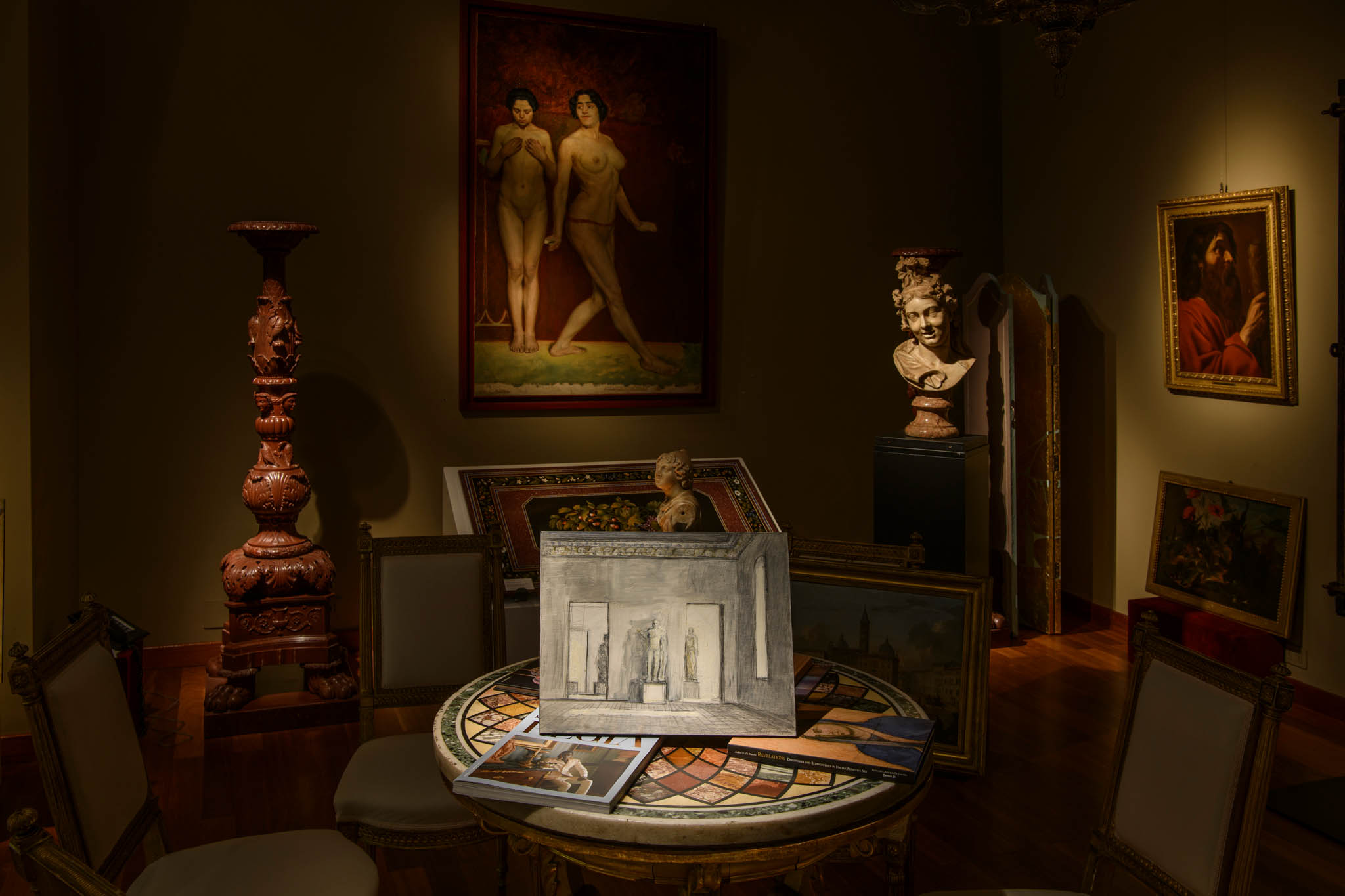 Gallery context with classical furniture